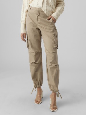 Pantaloni Dama Vero Moda Vmcallymr Wide Cargo Silver Mink